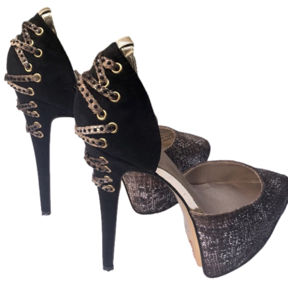 LUICHINY snake skin heels 6 inches hight heels
